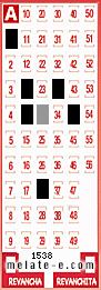 Volante ganador del sorteo 1538 de Melate