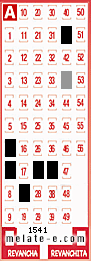 Volante ganador del sorteo 1541 de Melate