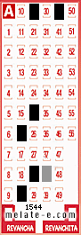 Volante ganador del sorteo 1544 de Melate