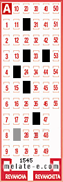 Volante ganador del sorteo 1545 de Melate