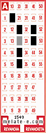 Volante ganador del sorteo 1549 de Melate