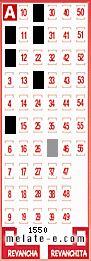 Volante ganador del sorteo 1550 de Melate