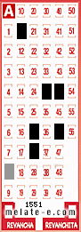 Volante ganador del sorteo 1551 de Melate