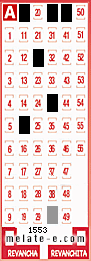 Volante ganador del sorteo 1553 de Melate