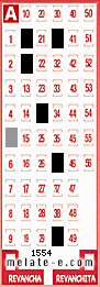 Volante ganador del sorteo 1554 de Melate