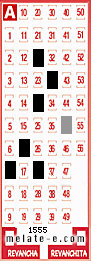 Volante ganador del sorteo 1555 de Melate