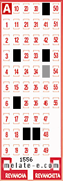 Volante ganador del sorteo 1556 de Melate