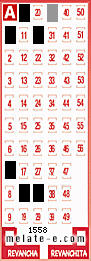 Volante ganador del sorteo 1558 de Melate