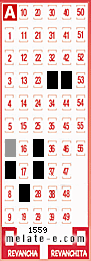 Volante ganador del sorteo 1559 de Melate