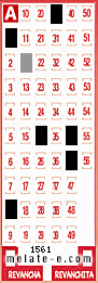 Volante ganador del sorteo 1561 de Melate