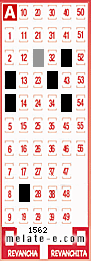 Volante ganador del sorteo 1562 de Melate