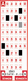 Volante ganador del sorteo 1563 de Melate