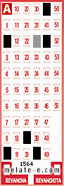 Volante ganador del sorteo 1564 de Melate