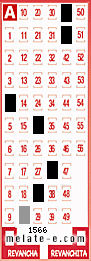 Volante ganador del sorteo 1566 de Melate