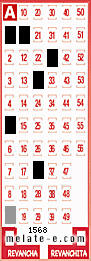Volante ganador del sorteo 1568 de Melate