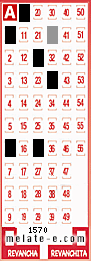 Volante ganador del sorteo 1570 de Melate