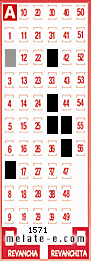 Volante ganador del sorteo 1571 de Melate
