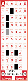 Volante ganador del sorteo 1573 de Melate