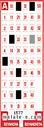 Volante ganador del sorteo 1577 de Melate