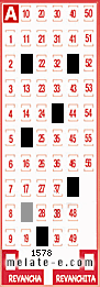 Volante ganador del sorteo 1578 de Melate