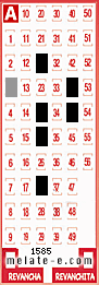 Volante ganador del sorteo 1585 de Melate