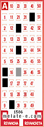 Volante ganador del sorteo 1586 de Melate