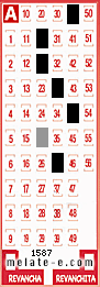 Volante ganador del sorteo 1587 de Melate