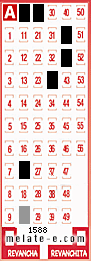 Volante ganador del sorteo 1588 de Melate