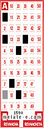 Volante ganador del sorteo 1590 de Melate