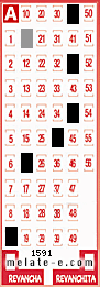 Volante ganador del sorteo 1591 de Melate