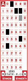 Volante ganador del sorteo 1593 de Melate