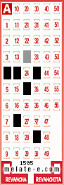 Volante ganador del sorteo 1595 de Melate