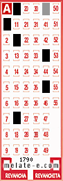 Volante ganador del sorteo 1790 de Melate