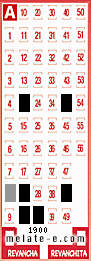 Volante ganador del sorteo 1900 de Melate