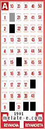 Volante ganador del sorteo 1901 de Melate