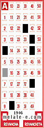 Volante ganador del sorteo 1906 de Melate