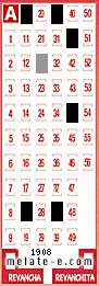 Volante ganador del sorteo 1908 de Melate