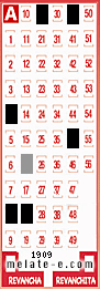 Volante ganador del sorteo 1909 de Melate