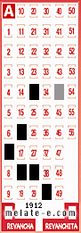 Volante ganador del sorteo 1912 de Melate