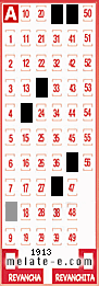 Volante ganador del sorteo 1913 de Melate