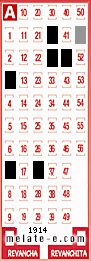 Volante ganador del sorteo 1914 de Melate