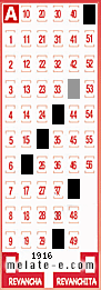 Volante ganador del sorteo 1916 de Melate