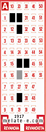 Volante ganador del sorteo 1917 de Melate