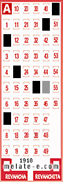 Volante ganador del sorteo 1918 de Melate