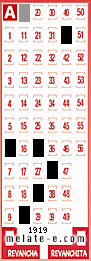 Volante ganador del sorteo 1919 de Melate