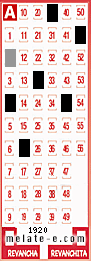 Volante ganador del sorteo 1920 de Melate