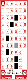 Volante ganador del sorteo 1921 de Melate