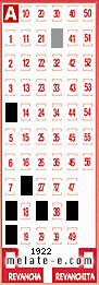 Volante ganador del sorteo 1922 de Melate