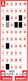 Volante ganador del sorteo 1923 de Melate