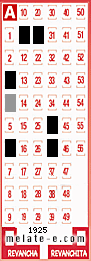 Volante ganador del sorteo 1925 de Melate